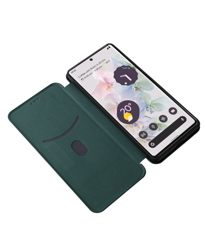 Housse Google Pixel 7 Pro simili cuir fibre de carbone