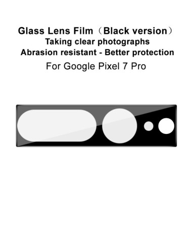 Protections Google Pixel 7 Pro en verre trempé pour lentille (2 pièces) - Noir