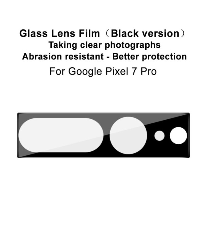 Protections Google Pixel 7 Pro en verre trempé pour lentille (2 pièces) - Noir