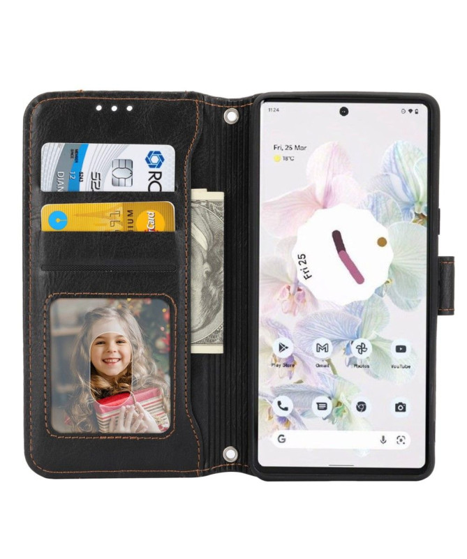 Housse Google Pixel 7 style portefeuille Love Retro