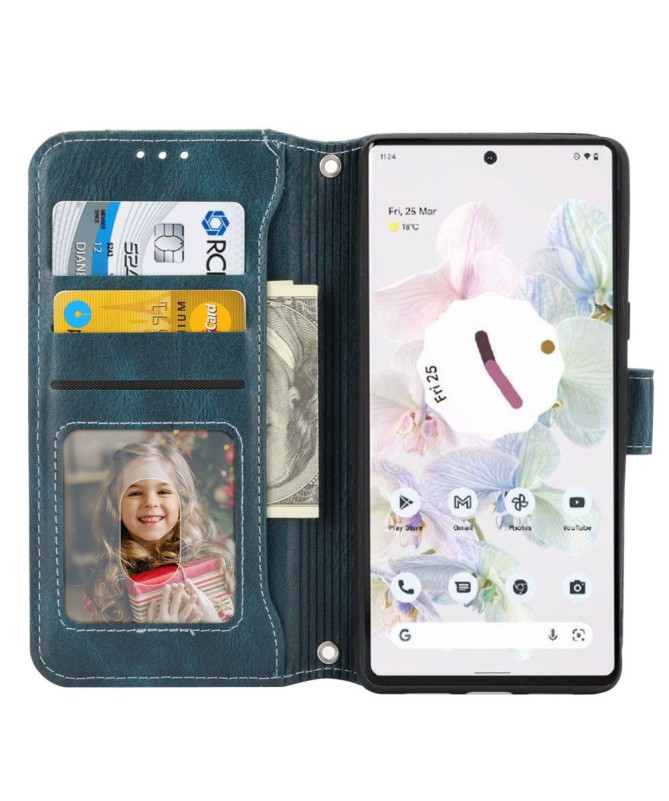 Housse Google Pixel 7 style portefeuille Love Retro