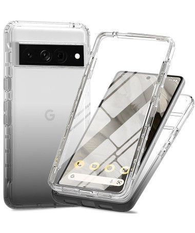 Coque Google Pixel 7 Pro Gradient Transparent Avant et Arrière