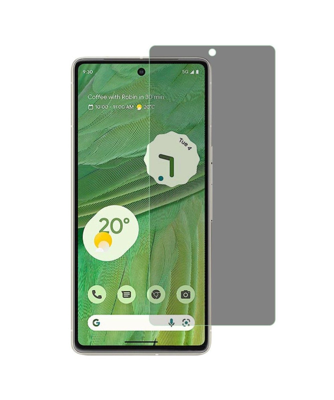 Protection d'écran Google Pixel 7 verre trempé et filtre de confidentialité