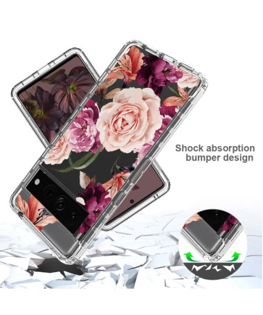 Coque Google Pixel 7 Pro Fleurs Violettes et Roses