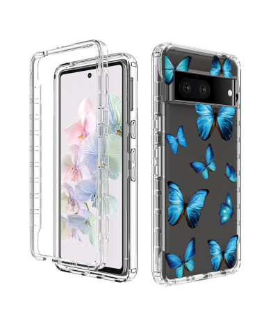 Coque Google Pixel 7 Papillons Bleus