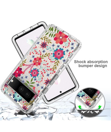 Coque Google Pixel 7 Fleurs et Feuilles