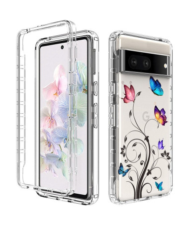 Coque Google Pixel 7 Papillons et Fleurs