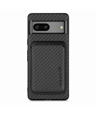 Coque Google Pixel 7 Fibre de Carbone Porte-cartes détachable