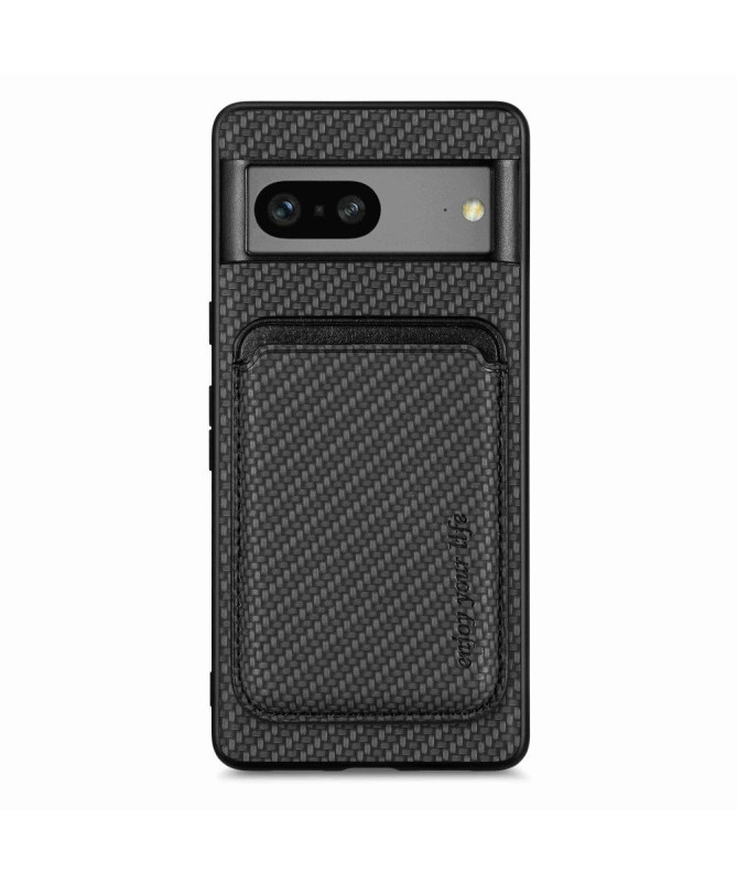 Coque Google Pixel 7 Fibre de Carbone Porte-cartes détachable