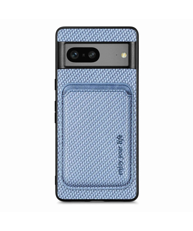 Coque Google Pixel 7 Fibre de Carbone Porte-cartes détachable