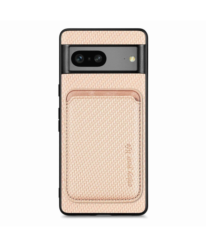 Coque Google Pixel 7 Fibre de Carbone Porte-cartes détachable