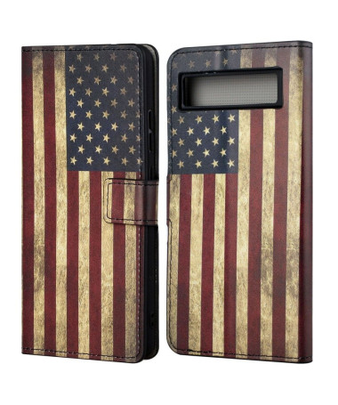 Housse Google Pixel 7a Drapeau Américain Vintage