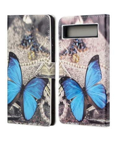 Housse Google Pixel 7a Papillons Bleus