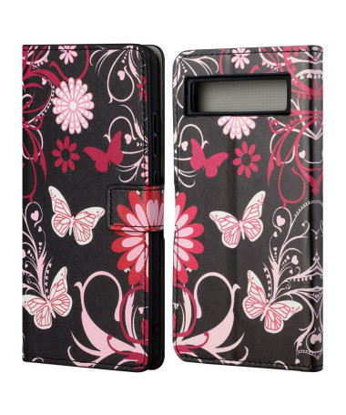 Housse Google Pixel 7a Papillons et fleurs