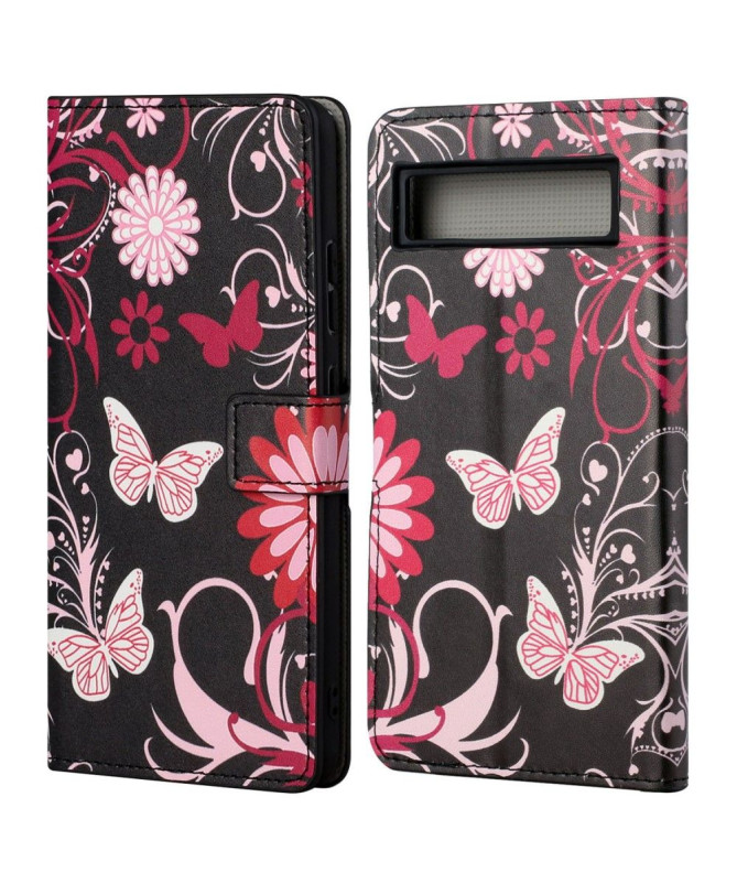 Housse Google Pixel 7a Papillons et fleurs