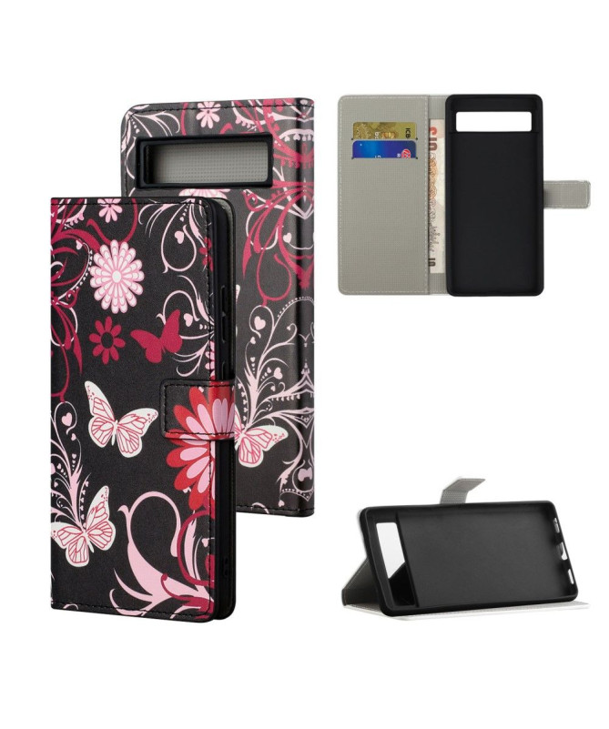 Housse Google Pixel 7a Papillons et fleurs