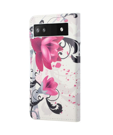 Housse Google Pixel 6a Fleurs de lotus