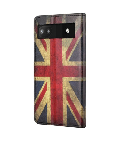 Housse Google Pixel 6a Drapeau Anglais Vintage