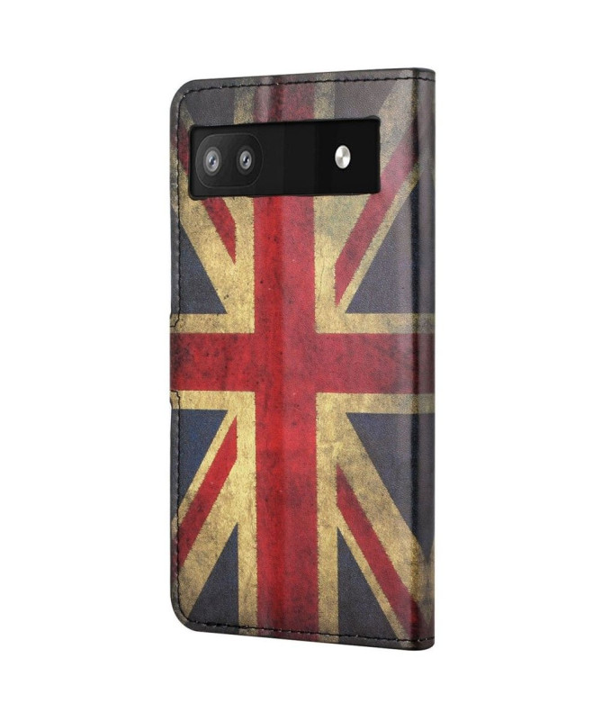 Housse Google Pixel 6a Drapeau Anglais Vintage