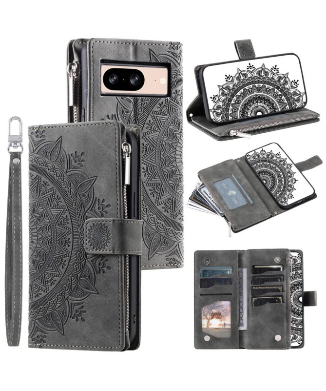 Housse Google Pixel 8 Mandala Porte-Cartes