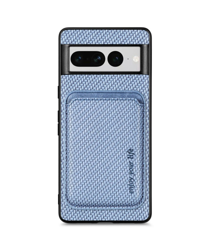 Coque Google Pixel 7 Pro Fibre de Carbone Porte-cartes détachable