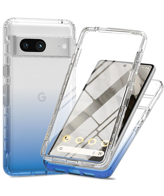 Coque Google Pixel 8 transparente dégradée avec verre trempé