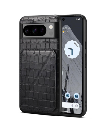 Coque Google Pixel 8 Pro Sleek Croc avec Porte-Carte