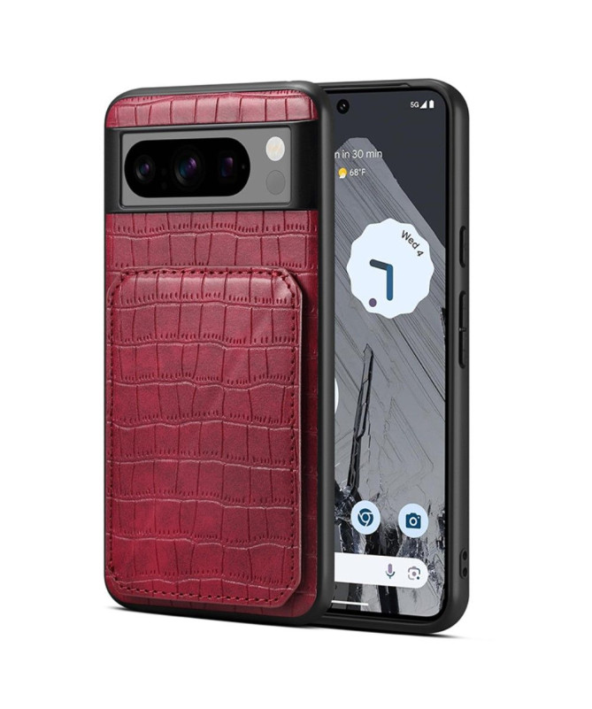 Coque Google Pixel 8 Pro Sleek Croc avec Porte-Carte