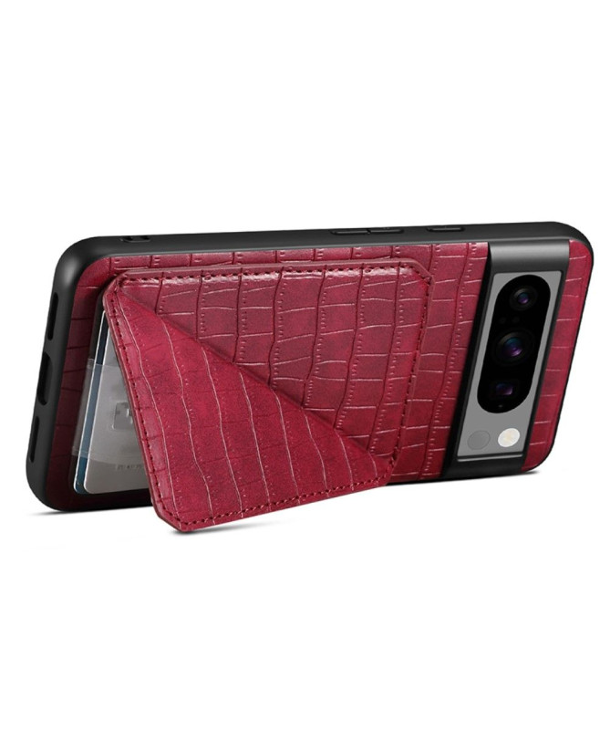 Coque Google Pixel 8 Pro Sleek Croc avec Porte-Carte