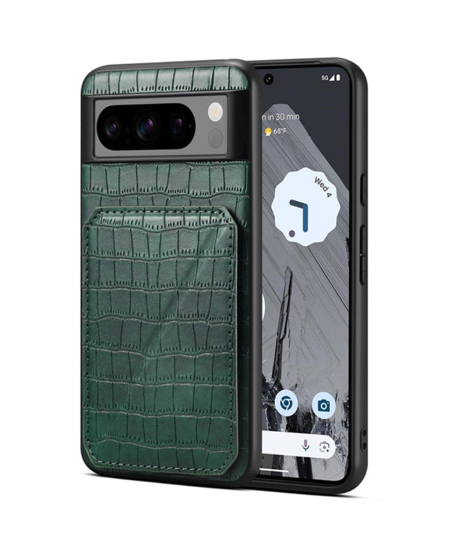 Coque Google Pixel 8 Pro Sleek Croc avec Porte-Carte