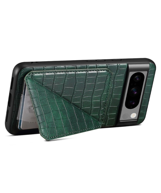 Coque Google Pixel 8 Pro Sleek Croc avec Porte-Carte