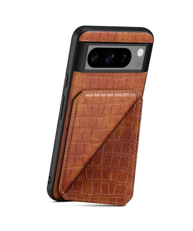 Coque Google Pixel 8 Pro Sleek Croc avec Porte-Carte