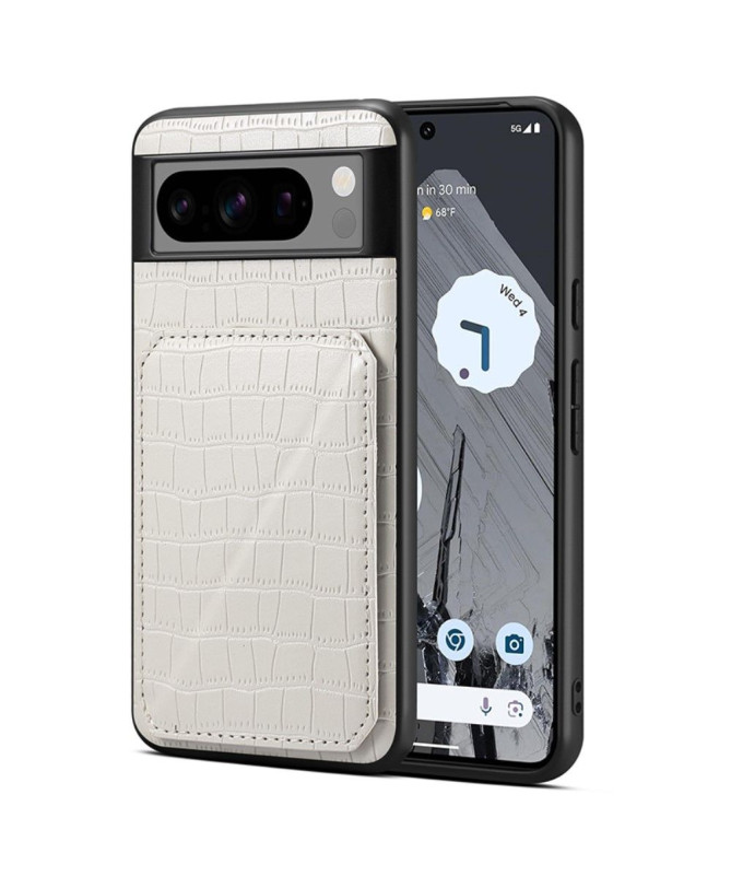 Coque Google Pixel 8 Pro Sleek Croc avec Porte-Carte