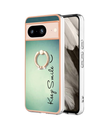 Google Pixel 8 - Coque avec Anneau Support Garder le sourire