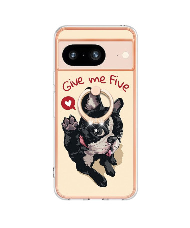 Google Pixel 8 - Coque Give Me Five Dog avec Support Anneau