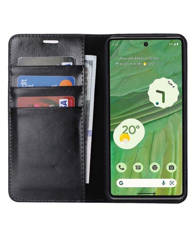 Google Pixel 8 - Housse Cuir Porte Cartes Fonction Support