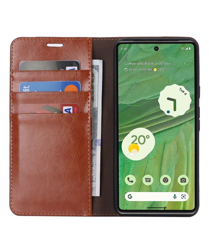 Google Pixel 8 - Housse Cuir Porte Cartes Fonction Support