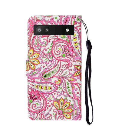 Housse Google Pixel 7a paisley fleur