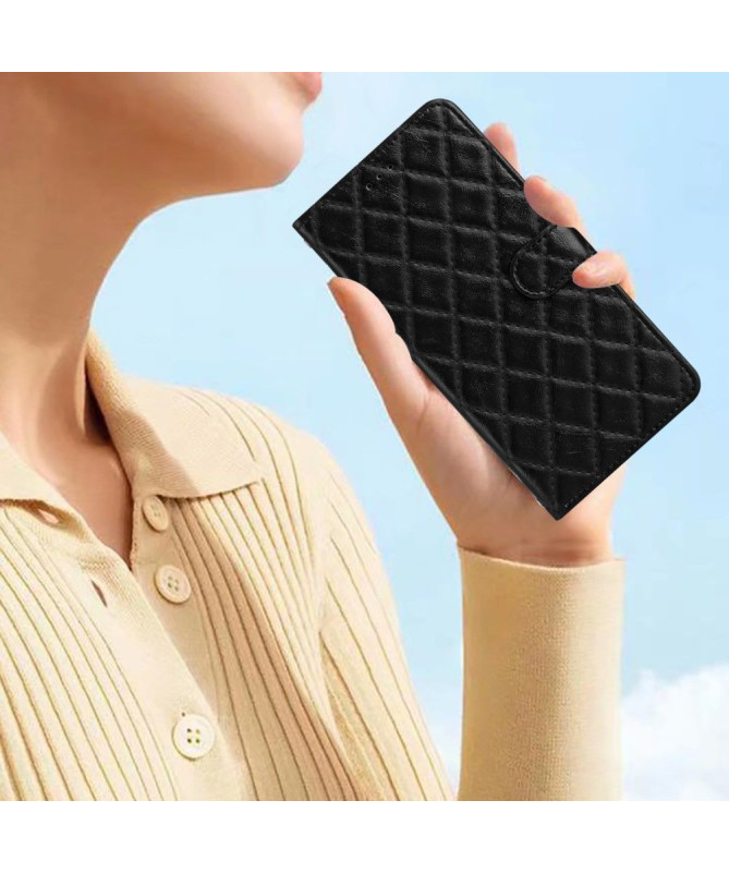Housse Google Pixel 7a Quadrillage Chic avec Lanière