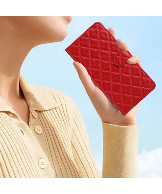 Housse Google Pixel 7a Quadrillage Chic avec Lanière