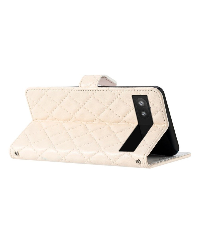 Housse Google Pixel 7a Quadrillage Chic avec Lanière