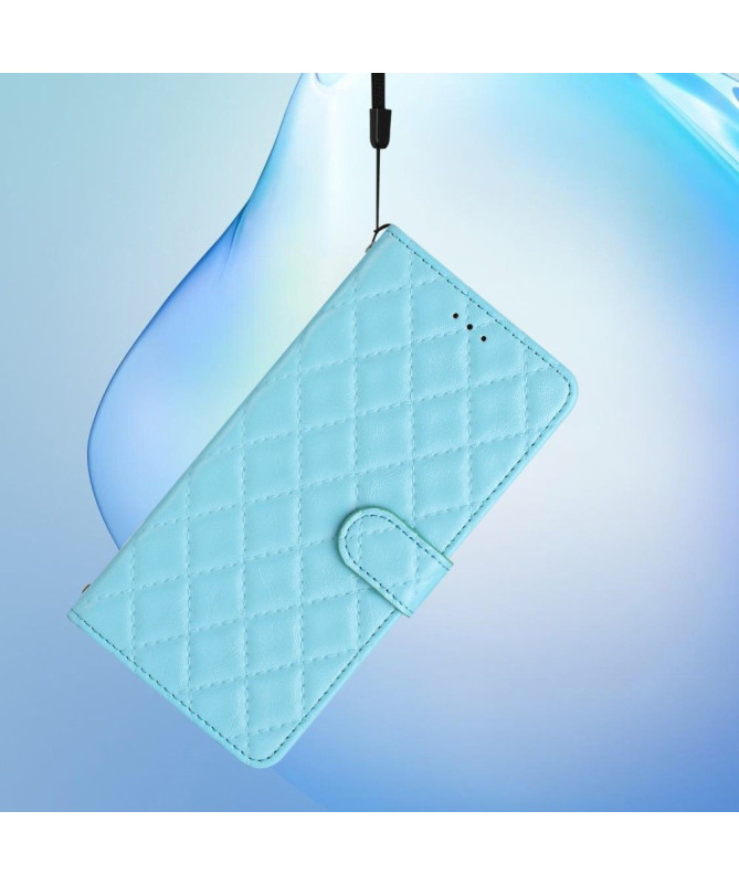 Housse Google Pixel 7a Quadrillage Chic avec Lanière