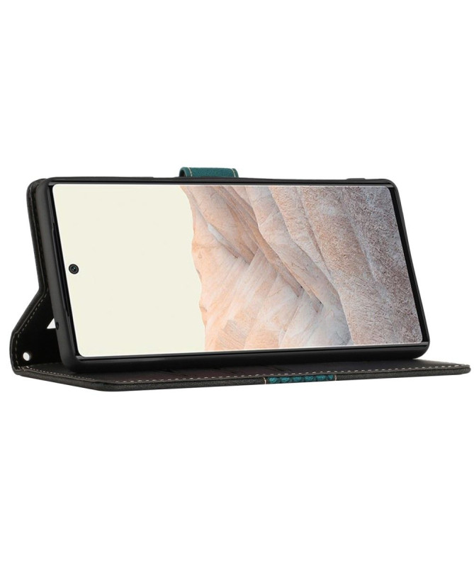 Housse Google Pixel 7a Rétro Coutures à Lanière