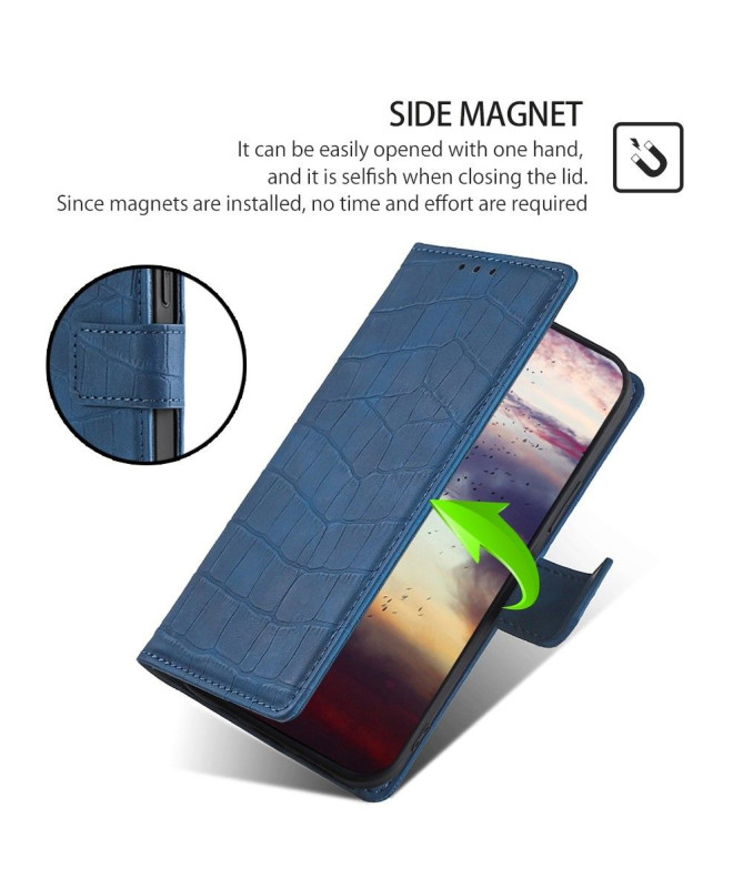 Google Pixel 7a - Housse simili cuir effet peau de crocodile