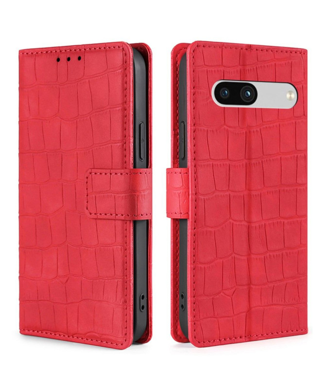 Google Pixel 7a - Housse simili cuir effet peau de crocodile