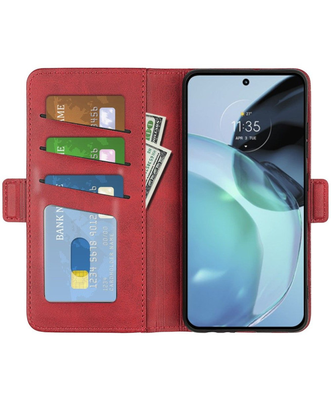 Google Pixel 7a - Étui portefeuille revêtement simili cuir mat