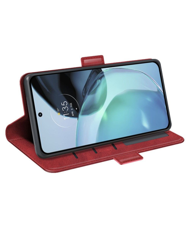 Google Pixel 7a - Étui portefeuille revêtement simili cuir mat