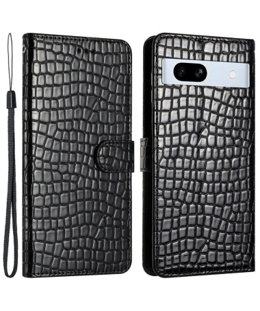 Housse Google Pixel 7a Croco Chic avec Lanière