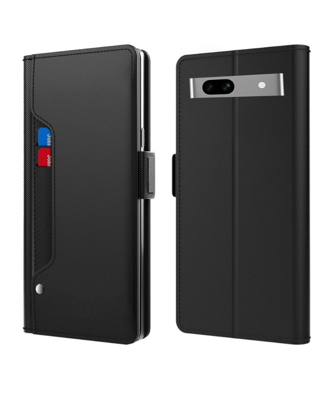Google Pixel 7a - Housse premium porte cartes avec miroir