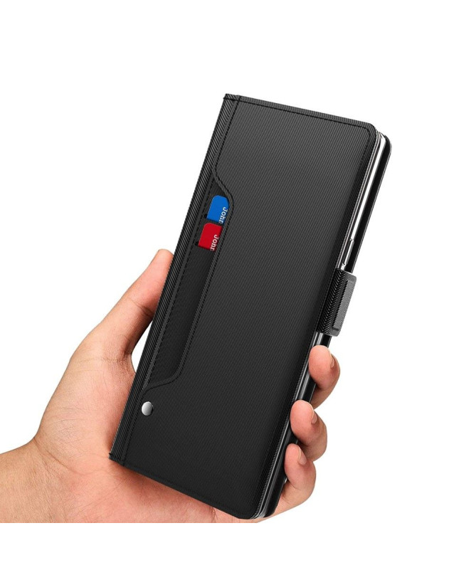 Google Pixel 7a - Housse premium porte cartes avec miroir